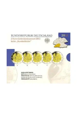 Kup teraz 2 Euro Duitsland 2013 serie ADFGJKlooster Maulbronn Proof