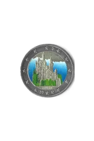Ekspresowa dostawa 2 Euro Duitsland 2012 Unc Neuschwanstein gekleurdJ