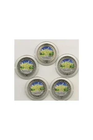 Tani 2 Euro Duitsland 2007 Unc ADFGJ Mecklenburg gekleurd 27/31