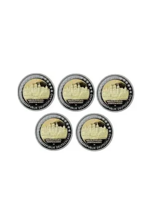 Szybka dostawa 2 Euro Duitsland 2007 Mecklenburg-Vorpommern Serie ADFGJ Unc