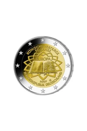 Popularny 2 Euro Duitsland 2007 J Verdrag van Rome Unc