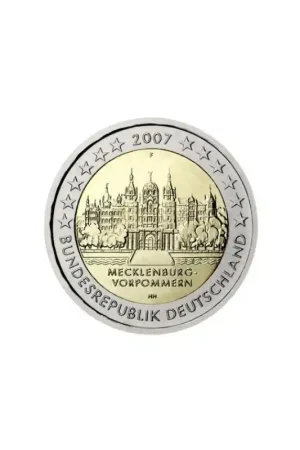 2 Euro Duitsland 2007 D Mecklenburg-Vorpommern UNC Szybka dostawa