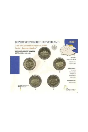 2 Euro Duitsland 2007 ADFGJ Mecklenburg-Vorpommern BU Niska cena