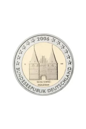 2 Euro Duitsland 2006 F Schleswig Holstein Unc Wyprzedaż