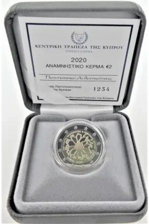 Oferta limitowana 2 Euro Cyprus 2020 'Neurologie en genetica' Proof