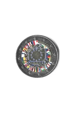 2 Euro Cyprus 2015 Unc Europese Vlag Gekleurd Ostatnia szansa