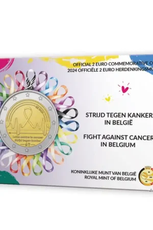 2 Euro België 2024 'Strijd tegen kanker' in coincard Nederlandstalig Niska cena