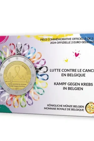 2 Euro België 2024 'Strijd tegen kanker' in coincard Franstalig Tylko dziś