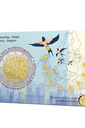 Oryginalny 2 Euro België 2024 'EU voorzitterschap' in coincard Nederlandstalig