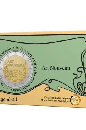 Ekspresowa dostawa 2 Euro België 2023 'Art Nouveau in België ' in coincard Franstalig