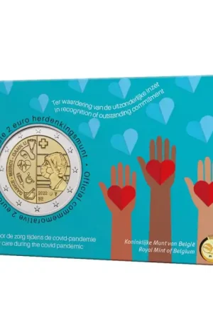 2 Euro België 2022 'Zorg tijdens de Covid pandemie in coincard Nederlandstalig Oferta limitowana
