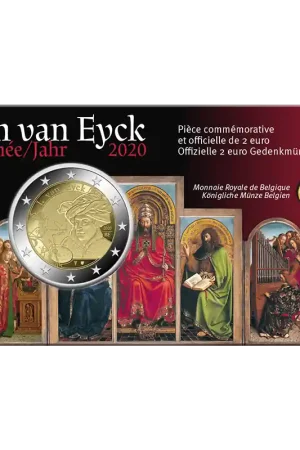 Szybka dostawa 2 Euro België 2020 'Jan van Eyck' in Coincard Franstalig