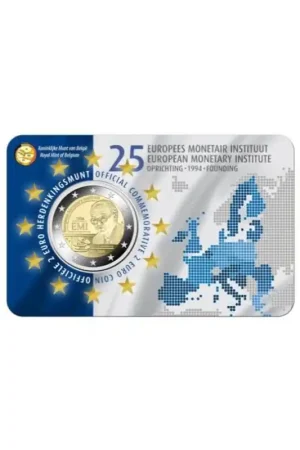 Tani 2 Euro België 2019 '25 jaar oprichting EMI' in coincard Nederlandstalig