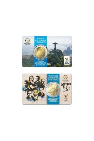 2 Euro België 2016 Olympische Spelen Rio in Coincard Franstalig Zamów teraz