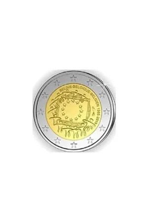 Wysoka jakość 2 Euro België 2015 Europese vlag Unc