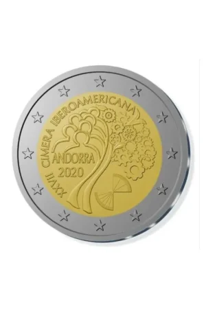 Najlepsza cena 2 Euro Andorra 2020 Unc 'Ibero-Amerikaanse topconferentie'