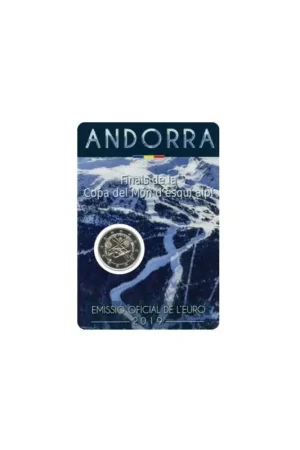 2 Euro Andorra 2019 Bu WK Skiën in blister Promocja