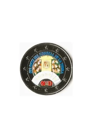 Tylko dziś 2 Euro Andorra 2019 600 jaar Andorrese Landraad gekleurd