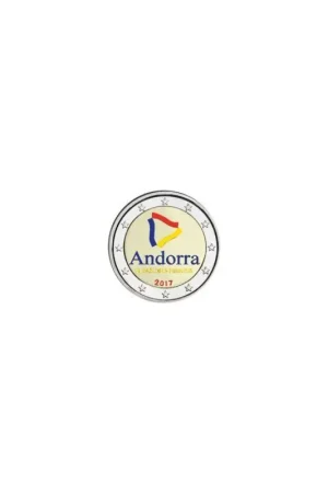 2 Euro Andorra 2017 Land van Pyreneeën Gekleurd Bezpieczna płatność