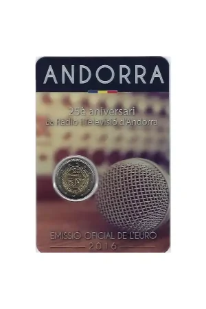 Oferta 2 Euro Andorra 2016 Radio BU in Blister