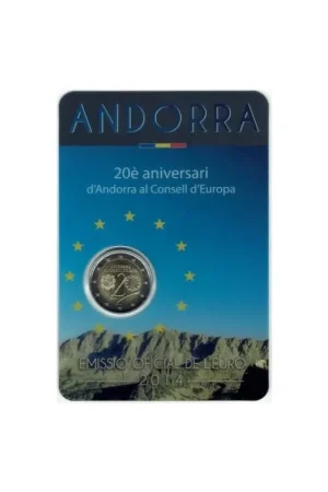 Wyprzedaż 2 Euro Andorra 2014 Lidmaatschap Raad van Europa in blister