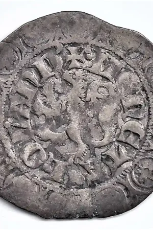 GRAAFSCHAP HOLLAND - WILLEM V VAN BEIEREN, 1345-1389 - LeeuwengrootF/ZF Autentyczny