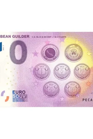 Oryginalny 0 Euro biljet Nederland 2025 'Caribbean Gulden Munten' Unc