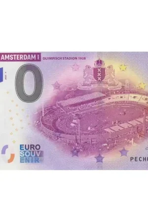 0 Euro biljet Nederland 2025 '750 Jr. Amsterdam-Olympisch stadion 1928' Unc Ekspresowa dostawa