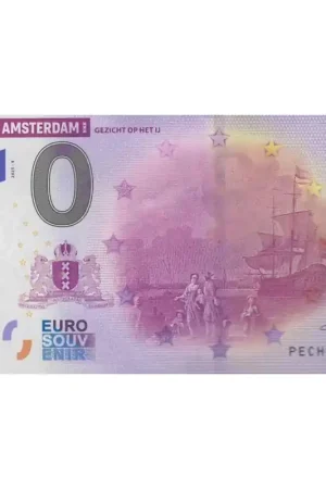 Nowość 0 Euro biljet Nederland 2025 '750 Jr. Amsterdam-Gezicht op het IJ' Unc