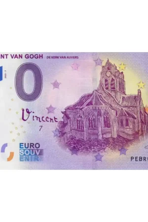 0 Euro biljet Nederland 2023- 'Van Gogh-de kerk van Auvers' Najlepsza cena