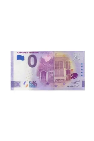 Niska cena 0 Euro biljet Nederland 2021- 'Johannes Vermeer, Het Straatje 1657'