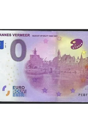 Oferta 0 Euro biljet Nederland 2021- 'Johannes Vermeer, Gezicht op Delft'