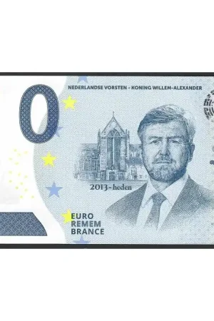 Zwrot pieniędzy 0 Euro biljet Nederland 'Nederlandse vorsten-Koning Willem-Alexander' Unc
