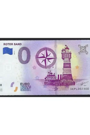 Rabat 0 Euro biljet Duitsland 2019 - Roter Sand - Vuurtoren