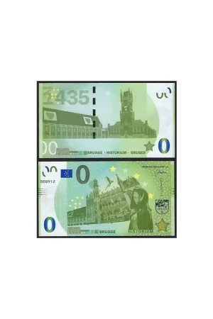 0 Euro biljet België 2018- Brugge Popularny