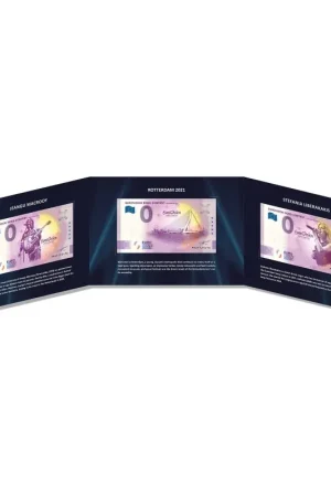 0 Euro biljet Nederland 2021- 'Eurovision Song Contest , 3 biljetten in luxe verpakking Szybka dostawa