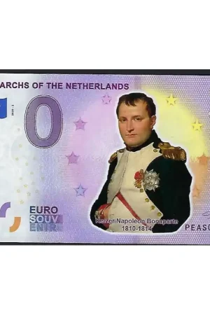 Oferta 0 Euro biljet Nederland 2020 - Monarchs of the Netherlands, Napoleon Bonaparte Gekleurd