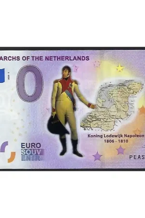 Nowość 0 Euro biljet Nederland 2020 - Monarchs of the Netherlands, Lodewijk Napoleon Gekleurd