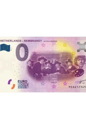 0 Euro biljet Nederland 2019 - Rembrandt De Staalmeesters Bezpieczna płatność