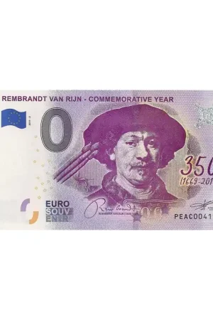0 Euro biljet Nederland 2019 - Rembrandt Tani