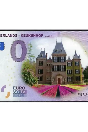 0 Euro biljet Nederland 2019 - Keukenhof Castle gekleurd Szybka dostawa