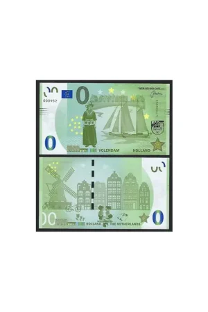 0 Euro biljet Nederland 2018 - Volendam Szybka dostawa