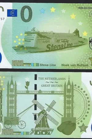 0 Euro biljet Nederland 2018 - Stena Line, Hoek van Holland Oryginalny