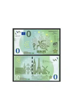 0 Euro biljet Nederland 2018 - Sealife Oryginalny