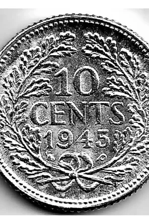 Nederland 1945 10 Cent (E+P)Wilhelmina UNC Popularny
