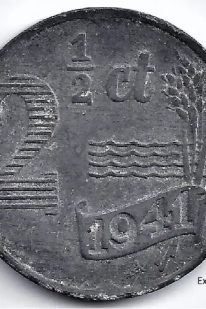Tylko dziś Nederland 1941 2½ CentWilhelmina ZF+