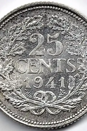 Promocja Nederland 1941 25 Cent Wilhelmina UNC-