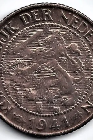 Darmowa dostawa Nederland 19411 Cent Wilhelmina Unc-