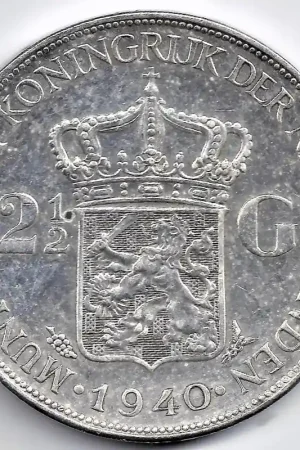 Nederland 1940 2½ Gulden Wilhelmina UNC Zamów teraz