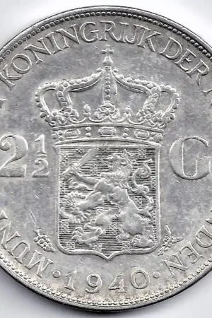 Nederland 1940 2½ Gulden Wilhelmina P+ Oferta limitowana